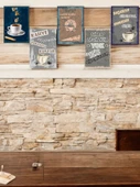 Kahve Ruhunu Dekorasyonunuza Yansıtan 5 Parça (20cmx29cm) A4 Mdf Baskı Tablo, Duvar Tabloları , Kahve Köşesi Tabloları, Cafe Tabloları, Çerçeve Görünümlü Dekoratif Hediyelik - 1