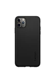 Spigen Apple iPhone 11 Pro Kılıf Thin Fit 360 Koruma Black (Cam Ekran Koruyuculu) - 077CS27248 - 3