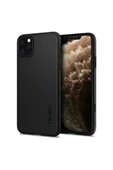 Spigen Apple iPhone 11 Pro Kılıf Thin Fit 360 Koruma Black (Cam Ekran Koruyuculu) - 077CS27248 - 1