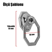 Sarkaç Sekizgen Metal Eskitme Antik Halka Mobilya Mutfak Çekmece Dolap Dolabı Kulpu Kulbu Kulpları - 3