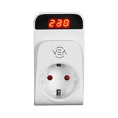 Ayt Vea VE-25530 15A 3520W Dijital Göstergeli Tekli Aşırı Yüksek Gerilim Akım Korumalı Priz - 5