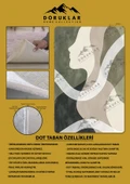 Kaymaz Taban Yıkanabilir Dijital Baskı Dekoratif Modern Desenli Dot Taban Halı Soft  Serisi SFT31 RENKLİ 180 X 280 - 2