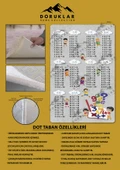 Kaymaz Taban Yıkanabilir Çarpım Tablosu Desenli Çocuk Halısı RENKLİ 80 X 200 - 2