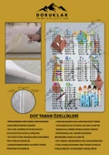Kaymaz Taban Yıkanabilir Çarpım Tablosu Desenli Çocuk Halısı RENKLİ 140 X 200 - 2