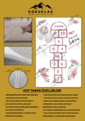 Kaymaz Taban Yıkanabilir Seksek Desenli Çocuk Halısı RENKLİ 100 X 200 - 2