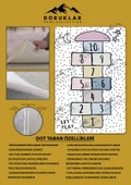 Kaymaz Taban Yıkanabilir Seksek Desenli Çocuk Halısı RENKLİ 100 X 300 - 2