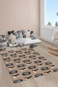 Kaymaz Taban Makinada Yıkanabilir Köpek Desenli Çocuk Halısı RENKLİ 80 X 200 - 1