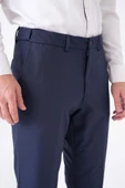 WORKMAN® FlexBelt™ Kızaklı İç Lastikli Lacivert Desenli Erkek Pantolon: Gizli Esnek Bel Tasarımıyla Gün Boyu Konfor - 6