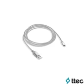 Ttec AlumiCable Extra Strong UsbA to Lightning Fast Şarj ve Data Kablosu 120cm Gümüş 2DK16G thumbnail 2