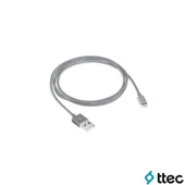 Ttec UsbA to Lightning Hızlı Data ve Fast Şarj Kablosu 100cm Gri 2DK7508GR thumbnail 3
