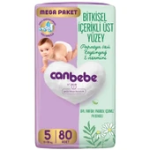Canbebe Bebek Bezi Beden:5 (11-18KG) Junior 80 Adet Mega Paket - 1