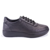 Dagoster DZA07-1236030 Siyah Ortopedik Günlük Deri Kadın Ayakkabı thumbnail 2