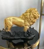 Aslan Biblo Heykel Siyah-Gold - 9