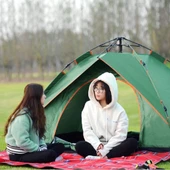 ÇİFT KAPILI OTOMATİK KURULUM KAMP ÇADIRI 3 KİŞİLİK KOLAY KURULUM PİKNİK PLAJ ÇADIR 200X150X125cm - 5