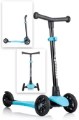 Wellgro Turbo 3 Tekerli Yükseklik Ayarlı Scooter, Mavi - 1