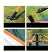 ÇİFT KAPILI OTOMATİK KURULUM KAMP ÇADIRI 3 KİŞİLİK KOLAY KURULUM PİKNİK PLAJ ÇADIR 200X150X125cm - 4