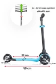 Wellgro Turbo 3 Tekerli Yükseklik Ayarlı Scooter, Mavi - 2