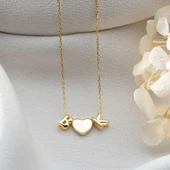 Vaoov 925 Ayar Gümüş Kalp ve İki Harfli Hediye Kolye thumbnail 1