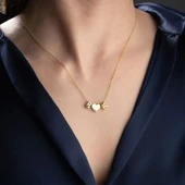 Vaoov 925 Ayar Gümüş Kalp ve İki Harfli Hediye Kolye thumbnail 4