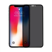 iPhone 11 / XR Uyumlu Privacy Ön Koruma Temperli Hayalet Cam Ekran Koruyucu (Siyah) - 1