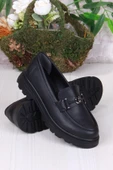 Fort 35824 Siyah Cilt Toka Detaylı Rahat Loafer Kadın Ayakkabı thumbnail 1