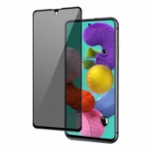 Oppo A15 Uyumlu Privacy Ön Koruma Hayalet Seramik Nano Ekran Koruyucu (Siyah) thumbnail 1