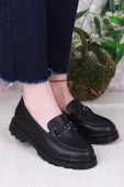 Fort 35824 Siyah Cilt Toka Detaylı Rahat Loafer Kadın Ayakkabı thumbnail 3