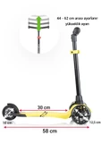 Wellgro Işıklı 3 Tekerli Yükseklik Ayarlı Scooter, Sarı - 3
