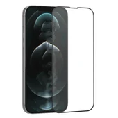 iPhone 15 Uyumlu Ön Koruma Seramik Nano Ekran Koruyucu (Siyah) thumbnail 1