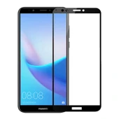 Huawei Y7 2018 Uyumlu Ön Koruma Mat Seramik Nano Ekran Koruyucu (Siyah) - 1