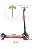 Wellgro Işıklı 3 Tekerli Yükseklik Ayarlı Scooter, Kırmızı - 2