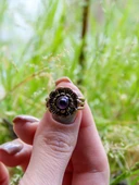 Doğal Taş Ametist Minimal Doğal Taşlı Otantik Çiçek Model Kadın Ayarlanabilir Yüzük euy19at thumbnail 3