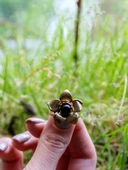 Doğal Taş Oniks Doğal Taşlı Otantik Çiçek Model Kadın Ayarlanabilir Yüzük euy18o thumbnail 3