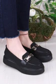 Fort 346101 Triko Toka Detaylı Kalın Taban Rahat Loafer Kadın Ayakkabı thumbnail 4