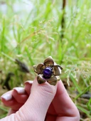 Doğal Taş Ametist Doğal Taşlı Otantik Çiçek Model Kadın Ayarlanabilir Yüzük euy18at thumbnail 3