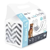 M-Pets Diapers Erkek Köpekler İçin Külot Bez Medium 12 li 20x55 Cm - 1