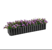 Omnipazar SO-İB03 Antrasit Askılı Balkon Saksı Takım 14 lt No 3 - 3