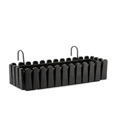 Omnipazar SO-İB03 Antrasit Askılı Balkon Saksı Takım 14 lt No 3 - 1