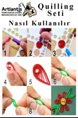 Quilling Seti 1 Paket Quilling Şablonu 10mm 50cm Quilling Kağıdı Cımbız Tutkal Yapıştırıcı Kağıt Kıvırma Kalemi İğne thumbnail 2