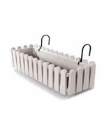 Omnipazar SO-İB03 Beyaz Askılı Balkon Saksı Takım 14 lt No 3 thumbnail 1