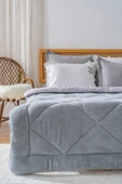 Rivaİstanbul Gri Loura Çift Kişilik Çift Taraflı Lüx Wellsoft Yorgan 195x215 cm thumbnail 2