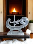 kırılmaz polyester,Allah ve Muhammed(s.a.v) (2 li )yazılı beyaz renk biblo thumbnail 3