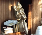 20cm-30cm ebatlarında kırılmaz polyester Tepsili kız  biblosu thumbnail 1