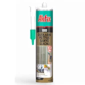 Akfix 100D Beyaz Duşakabin Lavabo Küvet Pvc Plastik Silikon Silikonu Mutfak Küf Tutmaz 280 mL - 2