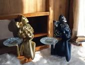 20cm-30cm ebatlarında kırılmaz polyester Tepsili kız  biblosu thumbnail 6