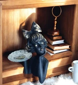 20cm-30cm ebatlarında kırılmaz polyester Tepsili kız  biblosu thumbnail 1