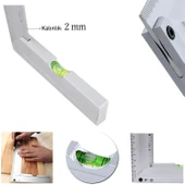 Su Terazili Alüminyum L Gönye Cetvel Kaynak Kaynakçı Marangoz Gönyesi 300 mm - 3