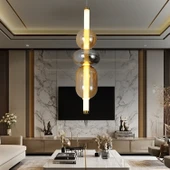 Apliqa Olca 12 Watt Tekli Gold Modern Tekli Sarkıt Avize thumbnail 1