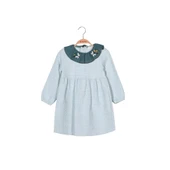 Kız Bebek & Çocuk Yaka Detaylı Elbise-Mint - 3