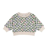 Grafik Çiçek Sweatshirt ve Tayt Set-Yeşil - 3